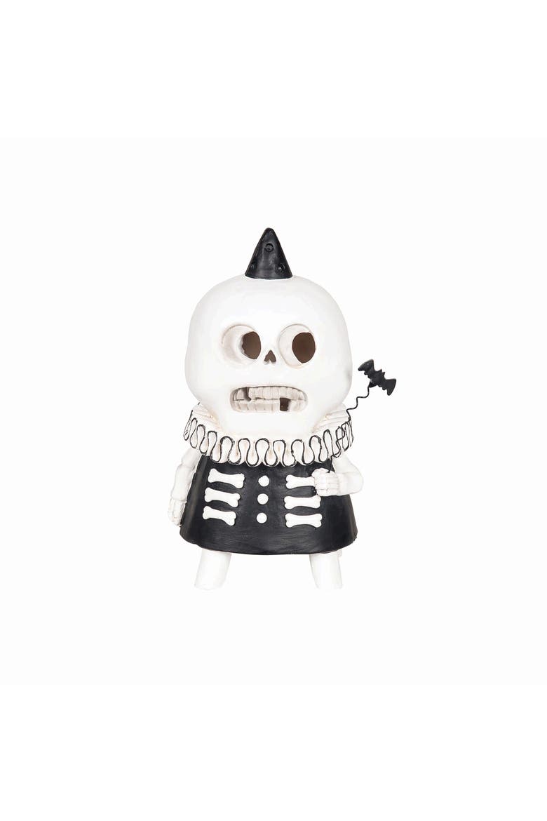 Zombie Skeleton Decorative LED Halloween Figurine, Main, color, Black