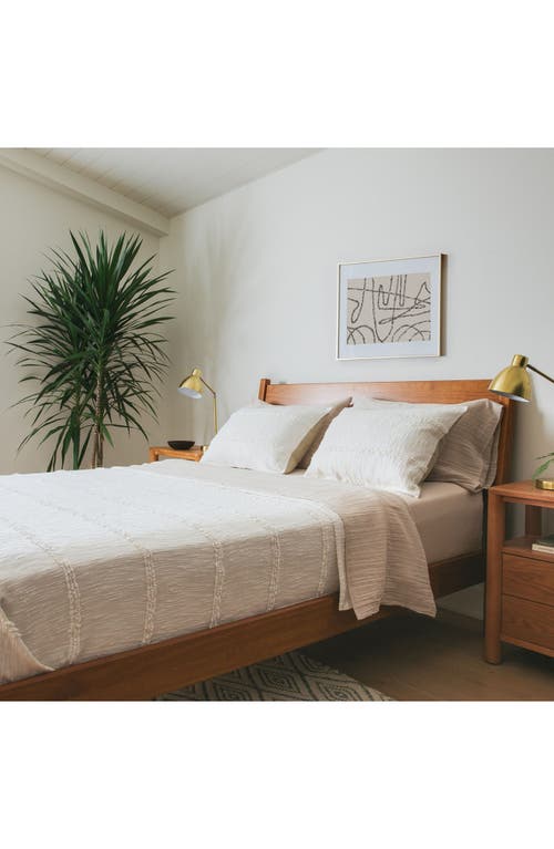 Crane Air Embroidered Bedspread & Shams Set In White