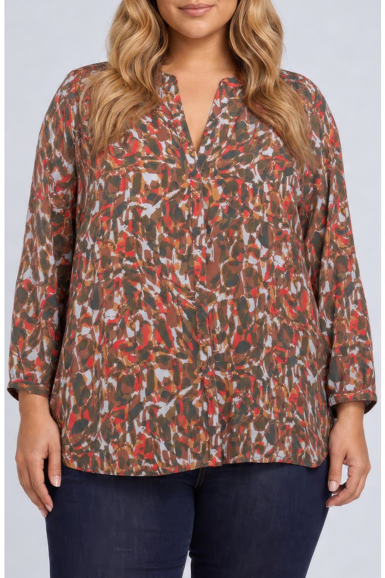 Pintuck Top, Main, color, WESTEND ABSTRACT MOCHA
