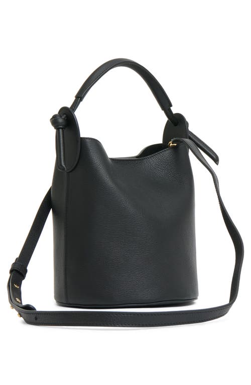 Mansur Gavriel Mini Fortuna Leather Bucket Bag In Black