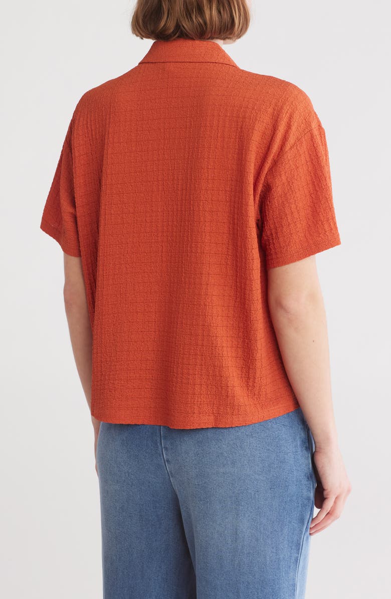 DR2 by Daniel Rainn Short Sleeve Knit Button-Up Shirt, Alternate, color,