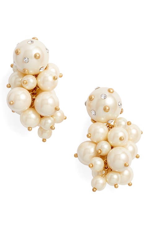 cluster drop earrings