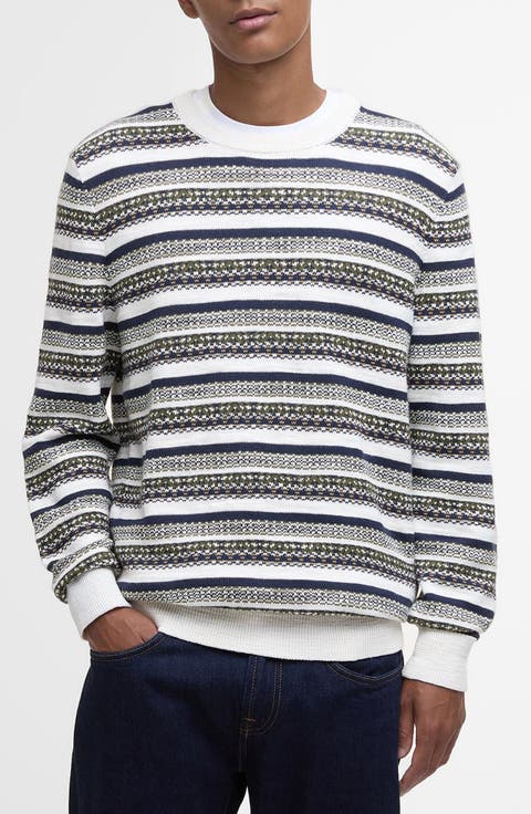 Topcliffe Fair Isle Cotton Crewneck Sweater