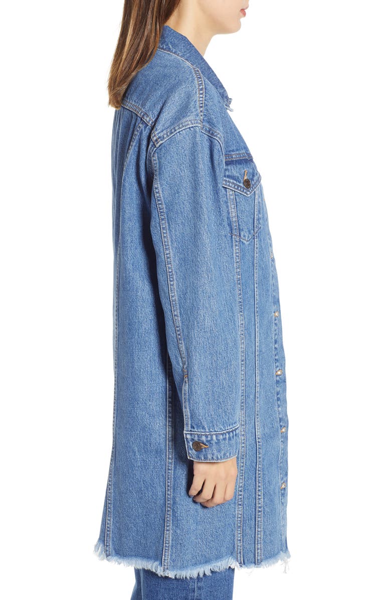 Levi's<sup>®</sup> Extra Long Denim Trucker Jacket, Alternate, color, 