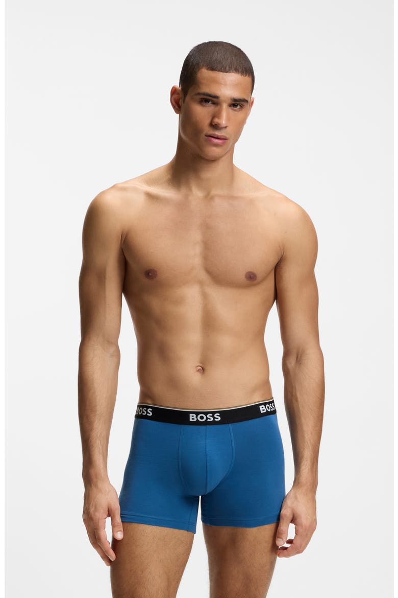 Assorted 3-Pack Power Stretch Cotton Boxer Briefs, Alternate, color, OPEN BLUE