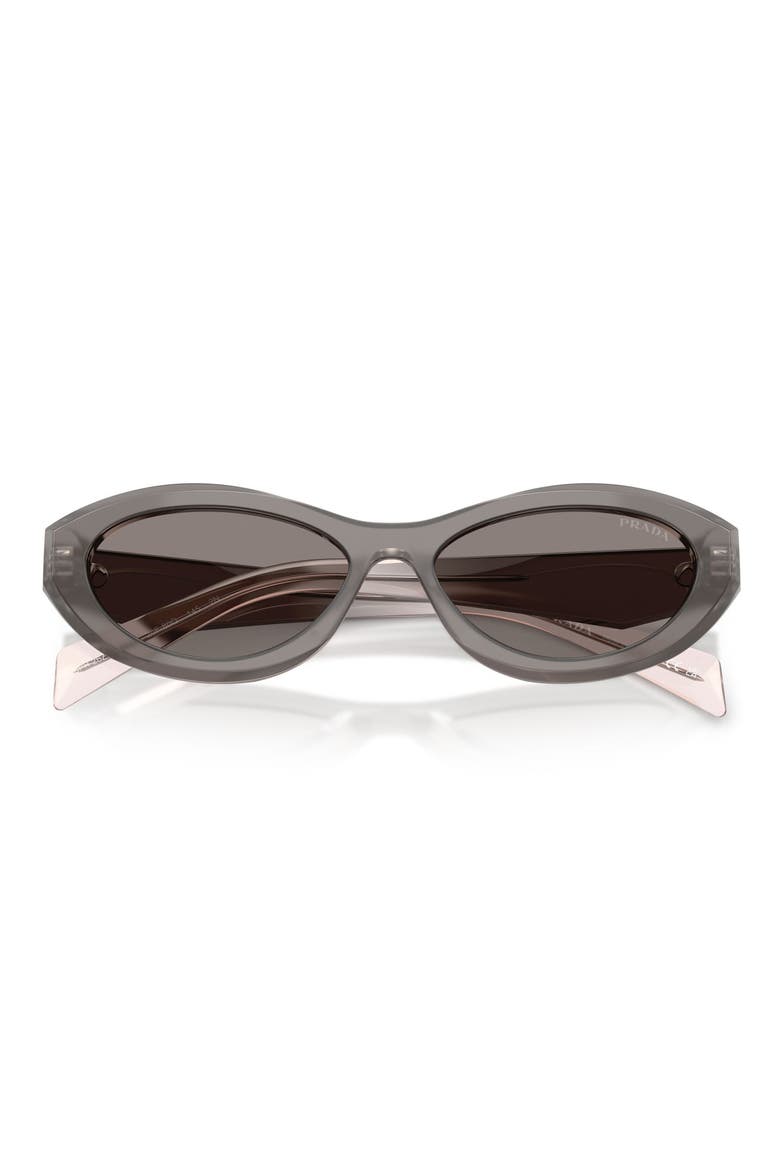 55mm Irregular Sunglasses, Alternate, color, GREY / DARK GREY