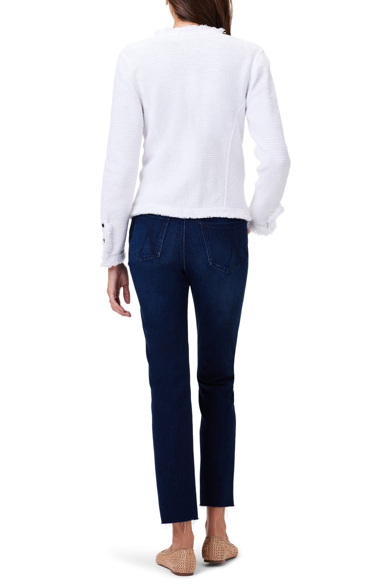 Fringe Mix Knit Jacket, Alternate, color, PAPER WHITE