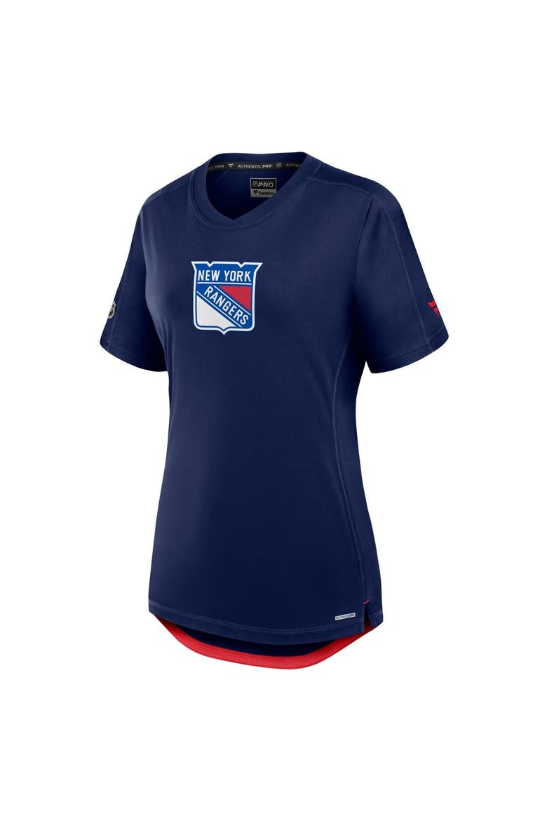 Women's Fanatics  Navy New York Rangers Authentic Pro Rink Tech T-Shirt, Alternate, color, Navy