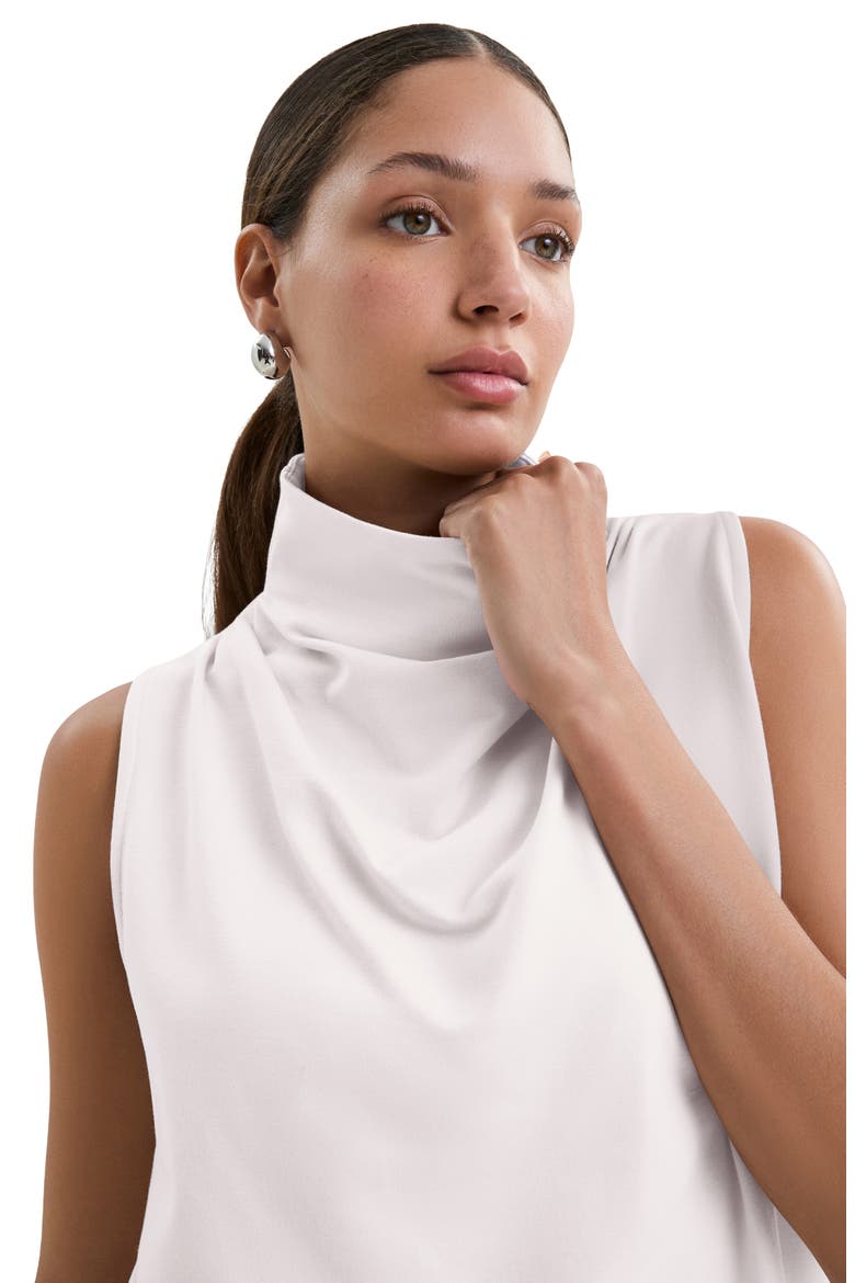 Finch French Terry Funnel Neck Top, Alternate, color, CREAM