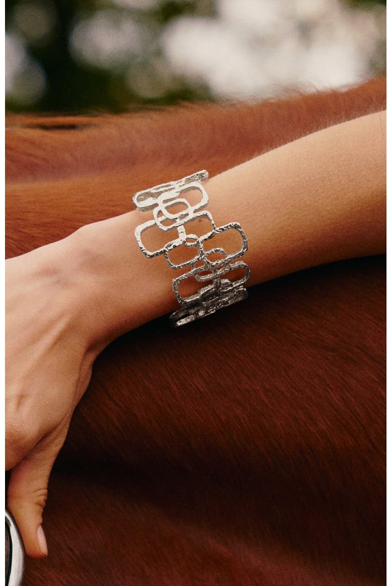 Roman Arc Bracelet, Alternate, color, Silver
