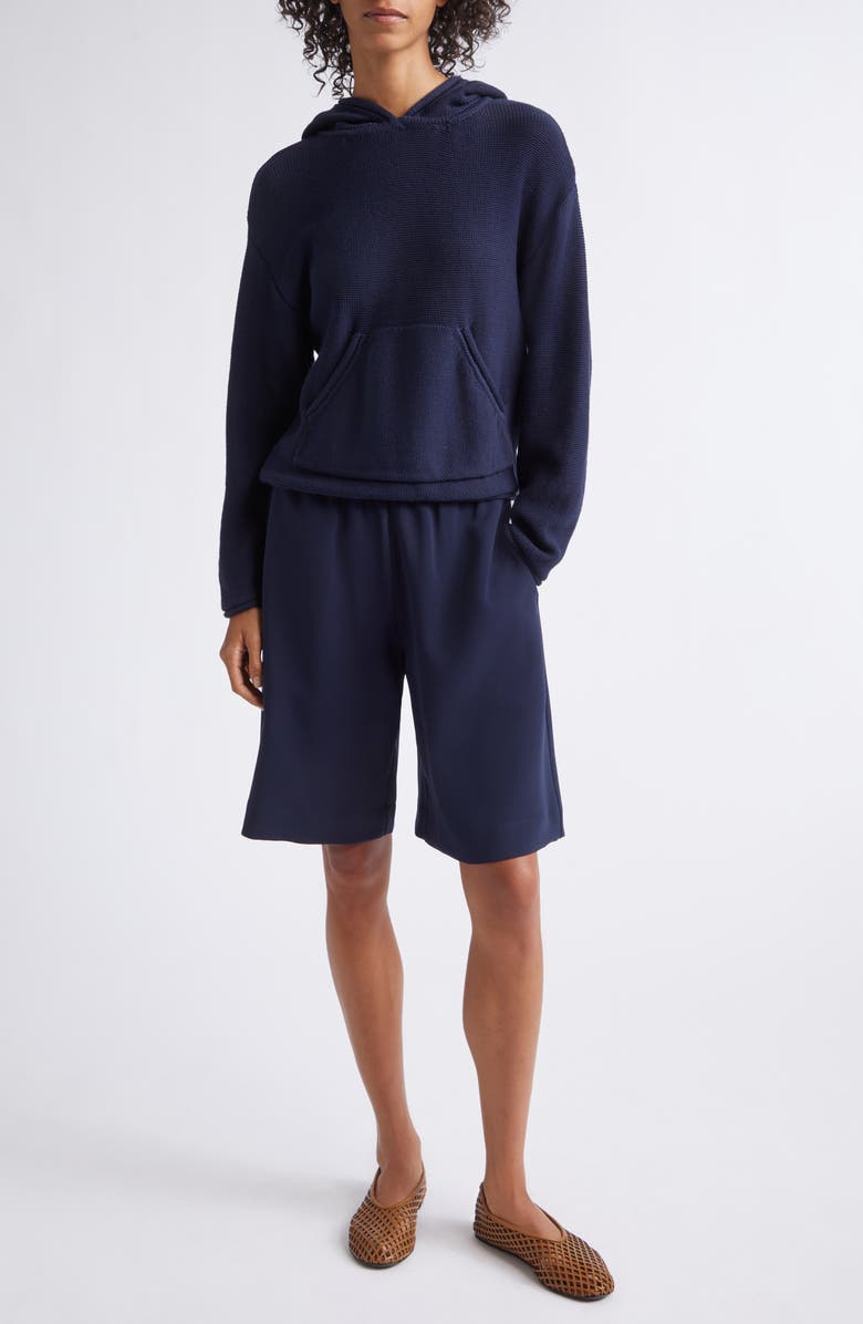 LESET Mae Knit Hoodie, Alternate, color, Midnight