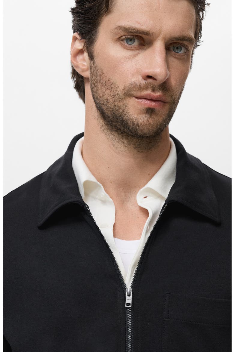 Zip-Up Sweatshirt, Alternate, color, BLACK