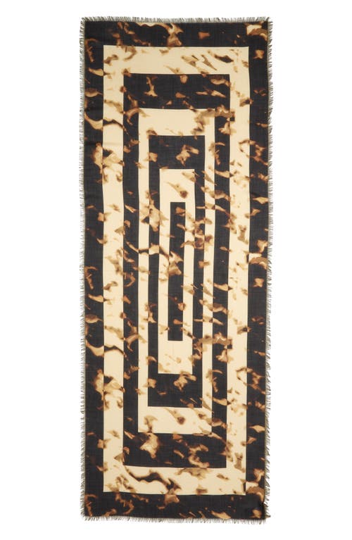 Nordstrom Cashmere & Silk Eyelash Fringe Scarf In Black Shelled Labyrinth