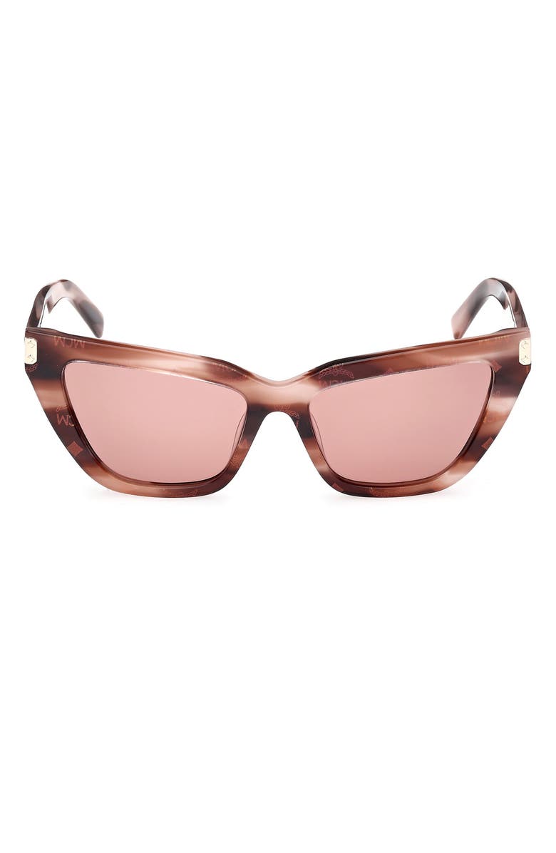 MCM 54mm Cat Eye Sunglasses, Main, color, Pink / Other / Bordeaux