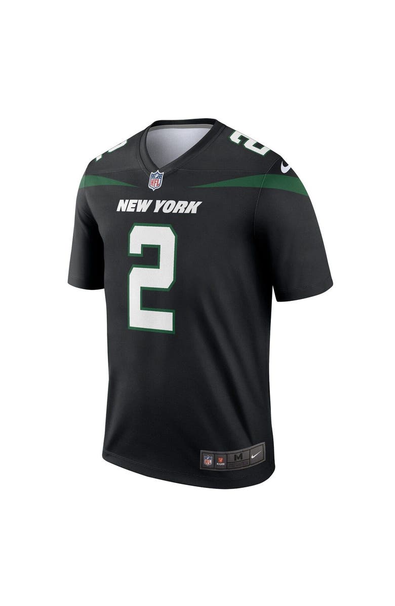 Nike Men's Nike Zach Wilson Black New York Jets Legend Jersey, Alternate, color,