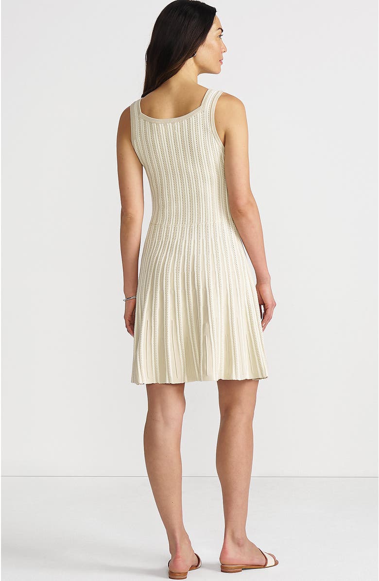 Lands' End Square Neck Above Knee Sweater Dress, Alternate, color, Oatmeal Heather