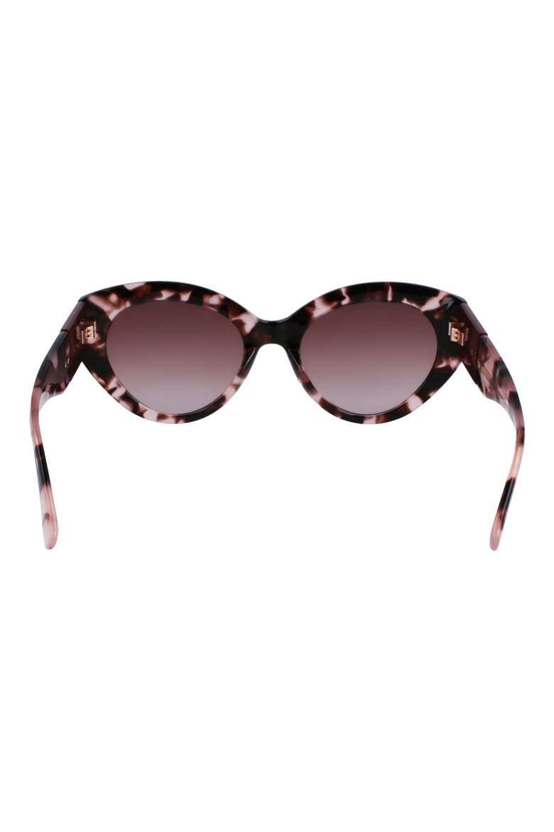 Roseau 54mm Gradient Cat Eye Sunglasses, Alternate, color, ROSE HAVANA
