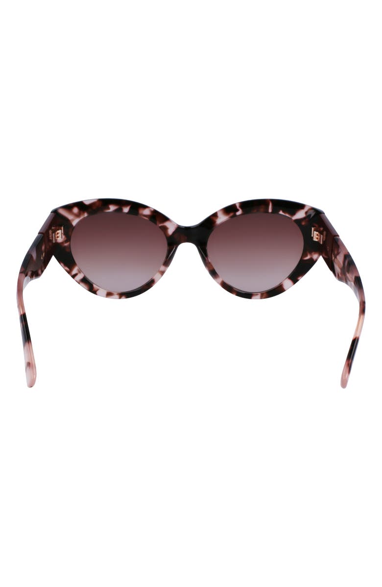 Longchamp Roseau 54mm Gradient Cat Eye Sunglasses, Alternate, color, Rose Havana