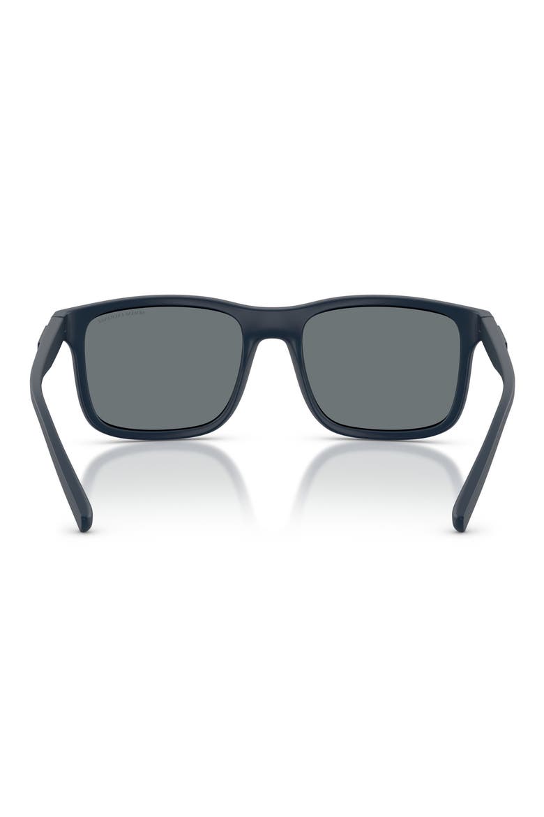 57mm Rectangular Sunglasses, Alternate, color, MATTE NAVY BLUE / DARK BLUE