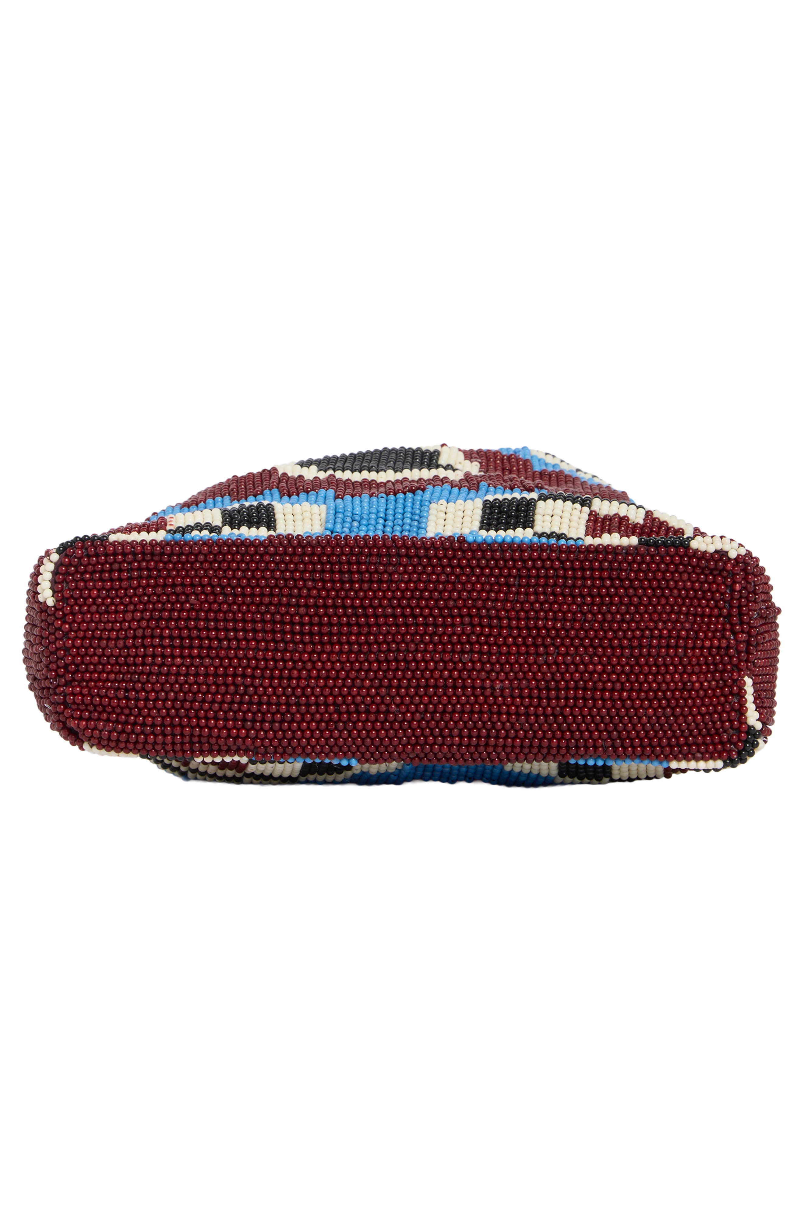 Veronica Beard Beaded Swing Top Handle Bag, Alternate, color, Wine Multi