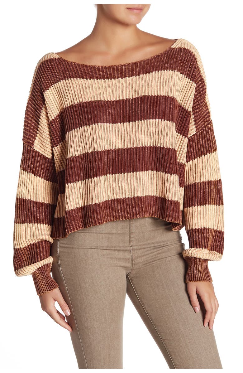 Free People Just My Stripe Sweater, Main, color, 