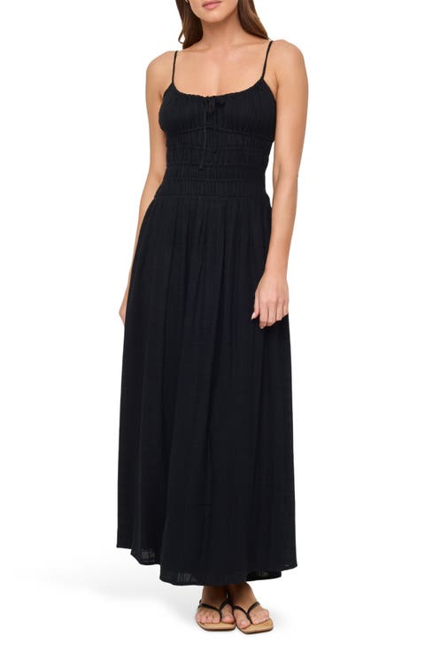 Tala Shirred Waist Cover-Up Maxi Sundress