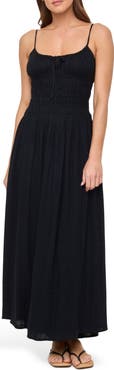 LSPACE Tala Shirred Waist Cover-Up Maxi Sundress