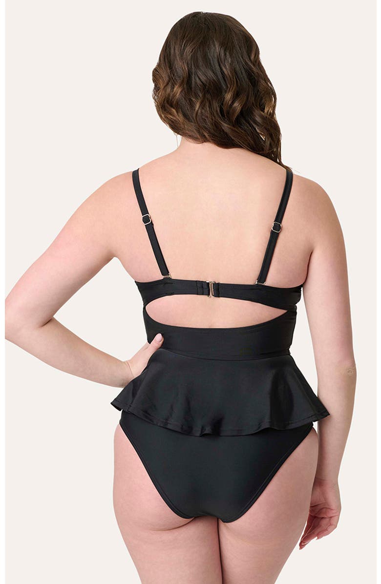 Unique Vintage High Leg Daphne Swim Bottoms, Alternate, color, Black