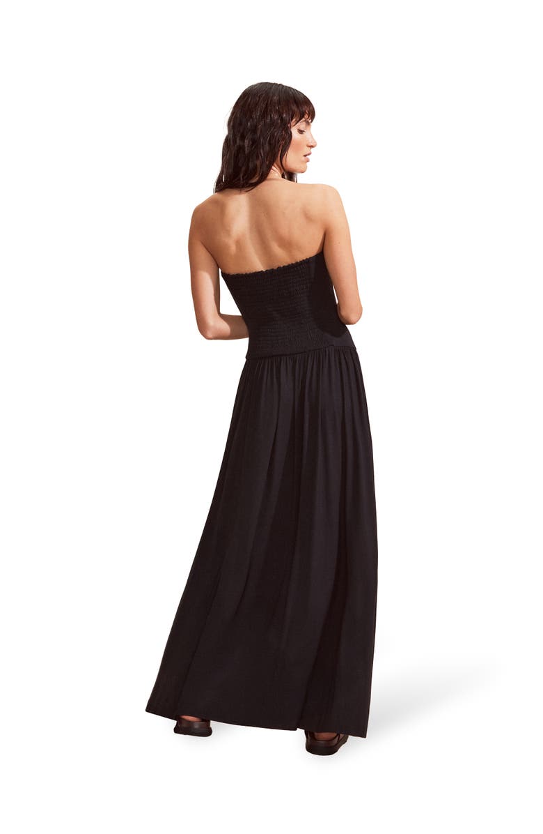 Ro&Zo Jersey Bandeau Dress, Alternate, color, Black