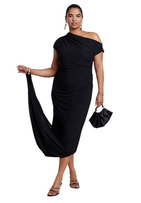 Bracelet Detail Draped Maxi Dress