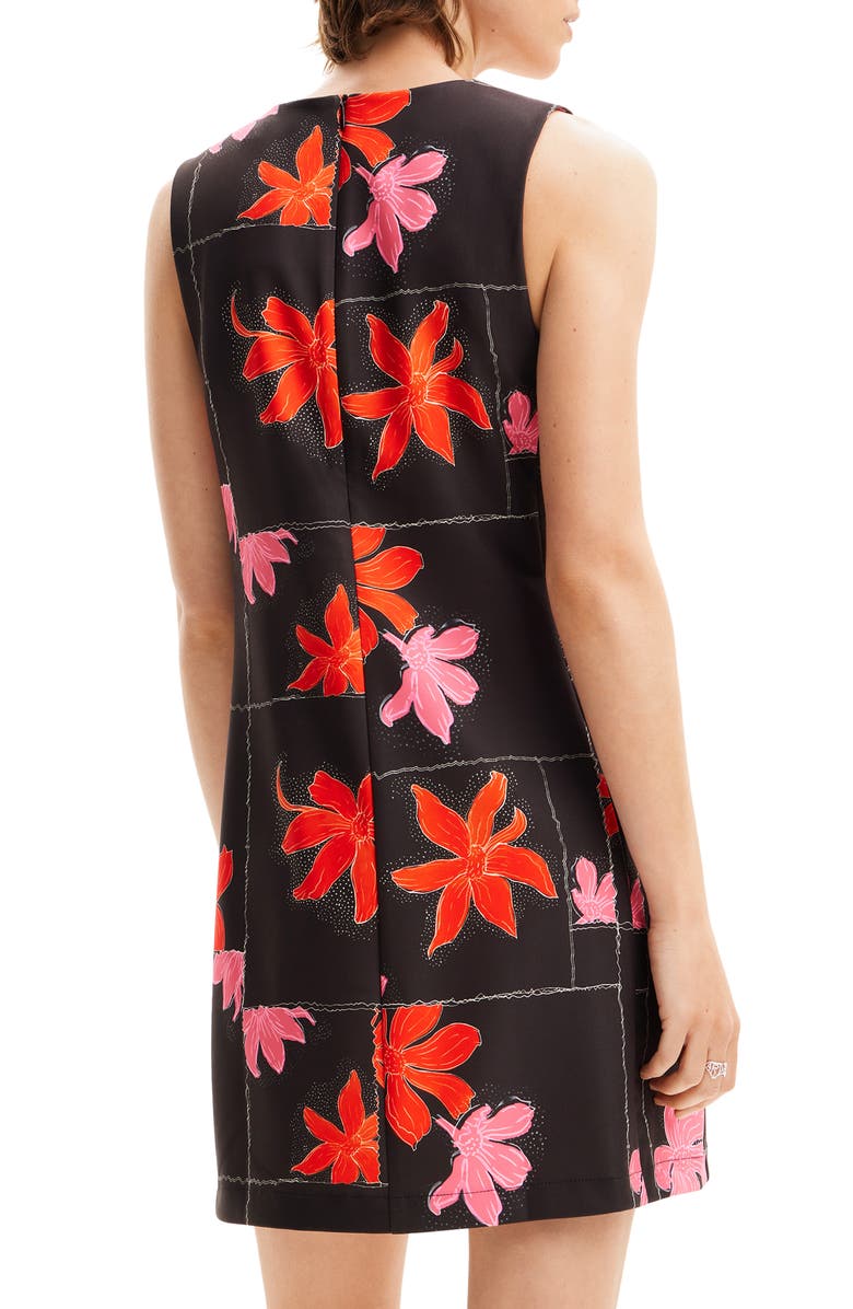 Desigual Floral Mini Pinafore Dress, Alternate, color,