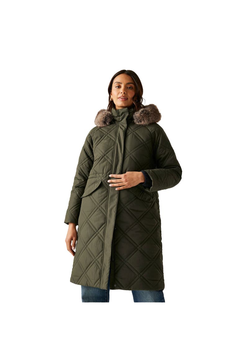 Freyla Padded Jacket, Alternate, color, Dark Khaki