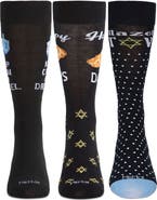 MeMoi Assorted 3-Pack Hannukah Crew Socks