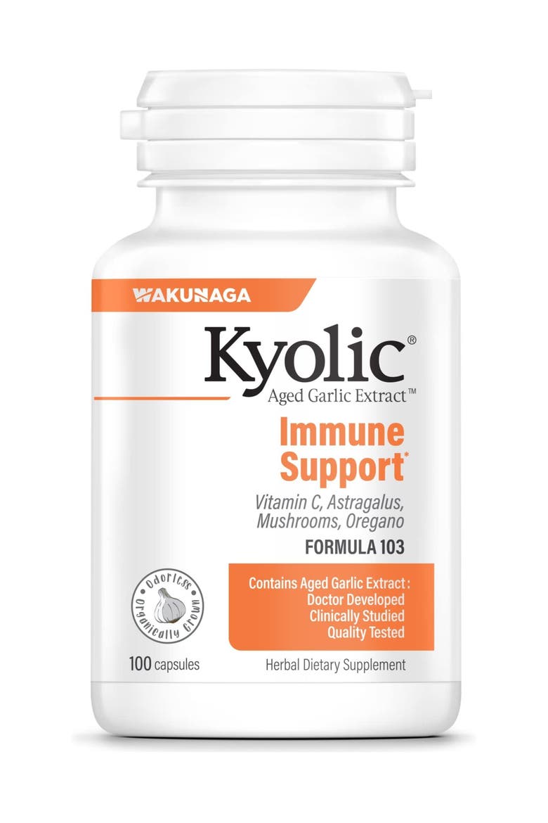 Aged Garlic Extract Formula 103, Immune Support, 100 Capsules, Main, color, None