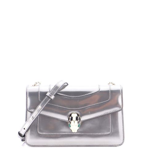 Serpenti Forever Shoulder Bag Metallic Leather Small