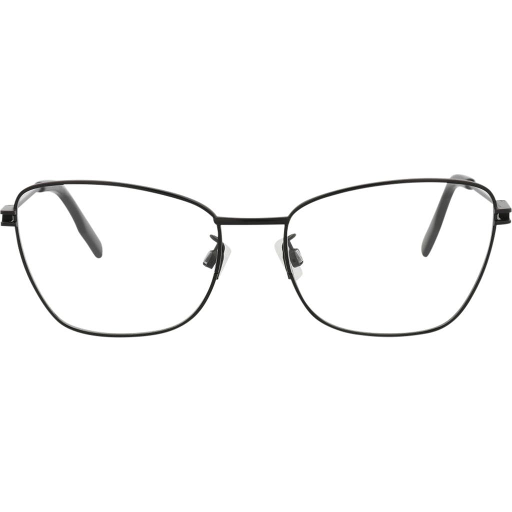 Alexander Mcqueen Mcqueen 55mm Cat Eye Optical Glasses In Black Black Transparent