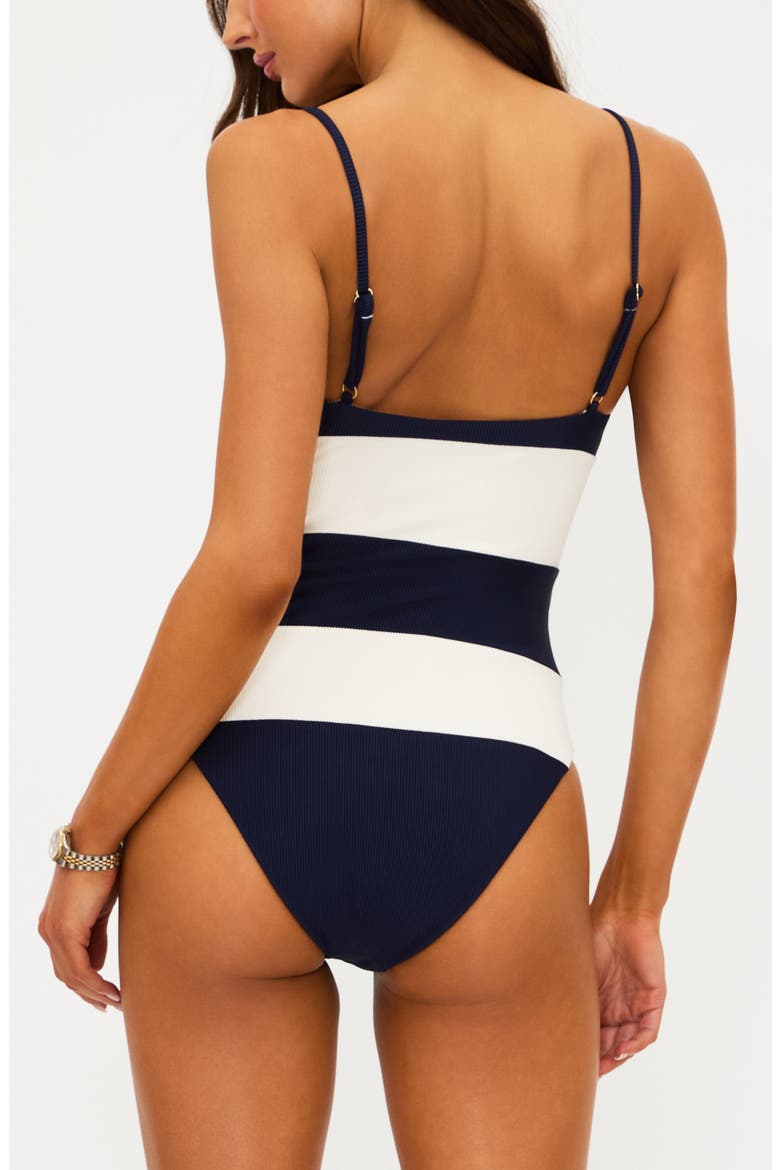Calista Stripe One-Piece Swimsuit, Alternate, color, ULTRAMARINE STRIPE