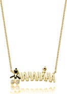 Crislu x Peanuts® HA HA HA Snoopy & Woodstock Pendant Necklace