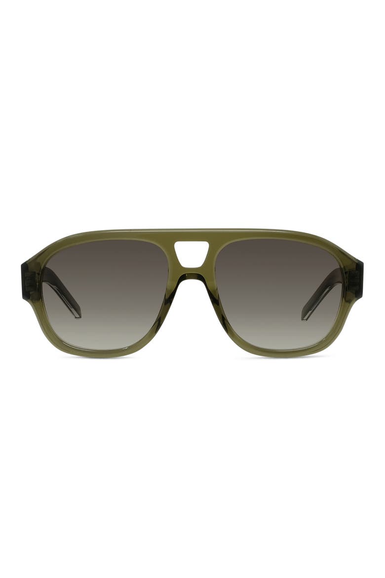 Day 55mm Gradient Pilot Sunglasses, Main, color, LIGHT GREEN / GRADIENT GREEN