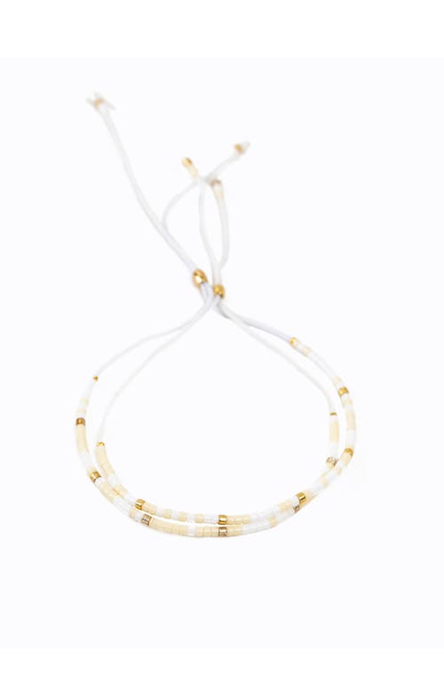 Emerson & Oliver Beaded Friendship Bracelet in White  product