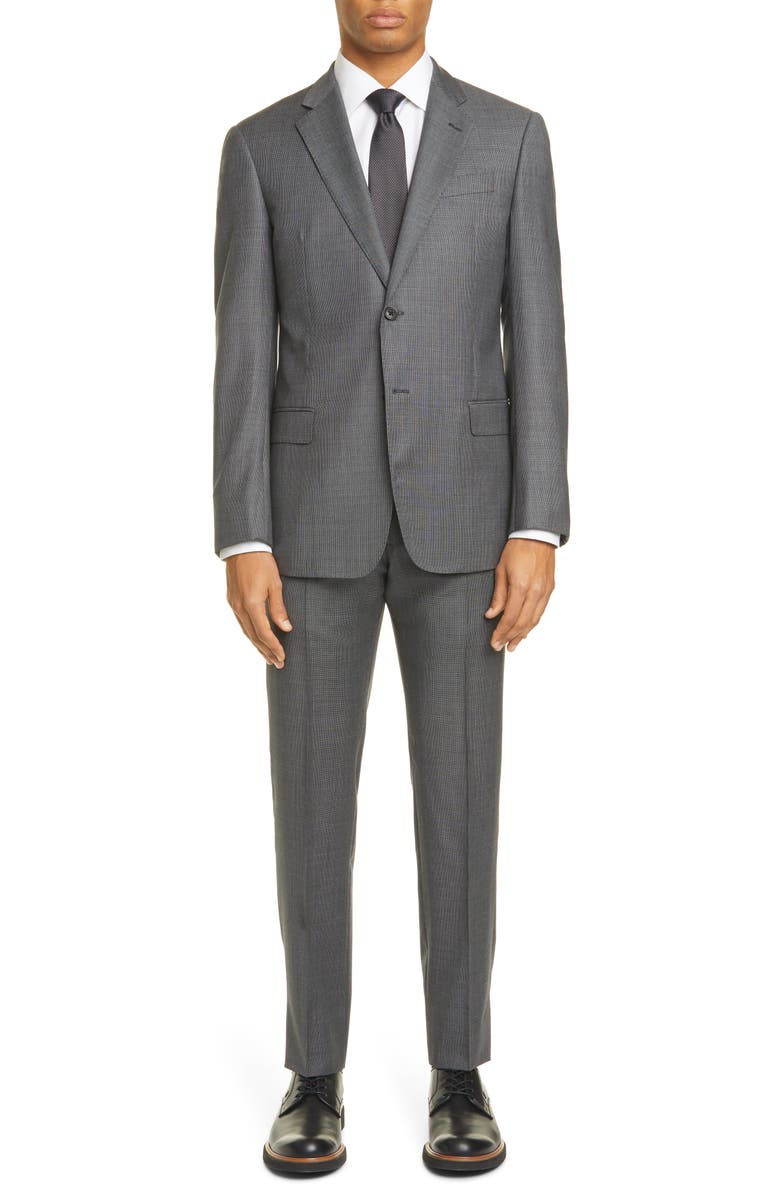 Emporio Armani G Line Trim Fit Solid Wool Suit, Main, color, 
