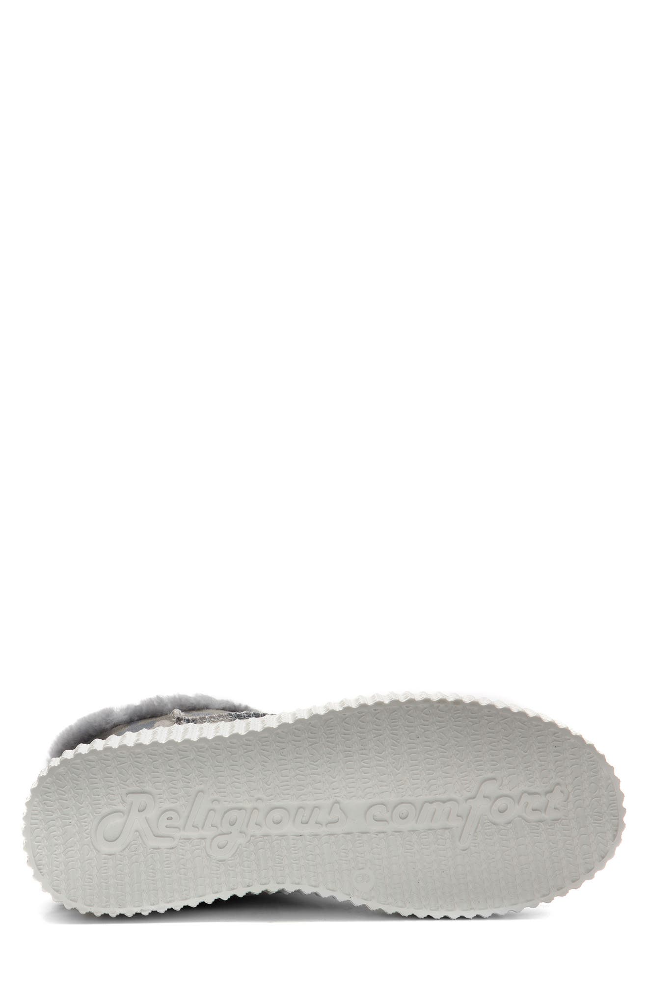 RELIGIOUS COMFORT Genuine Shearling Boot Slipper, Alternate, color, 