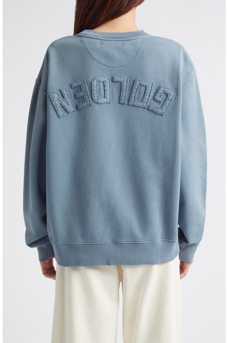 Boxy Faded Cotton Sweatshirt, Alternate, color, WINDWARD BLUE