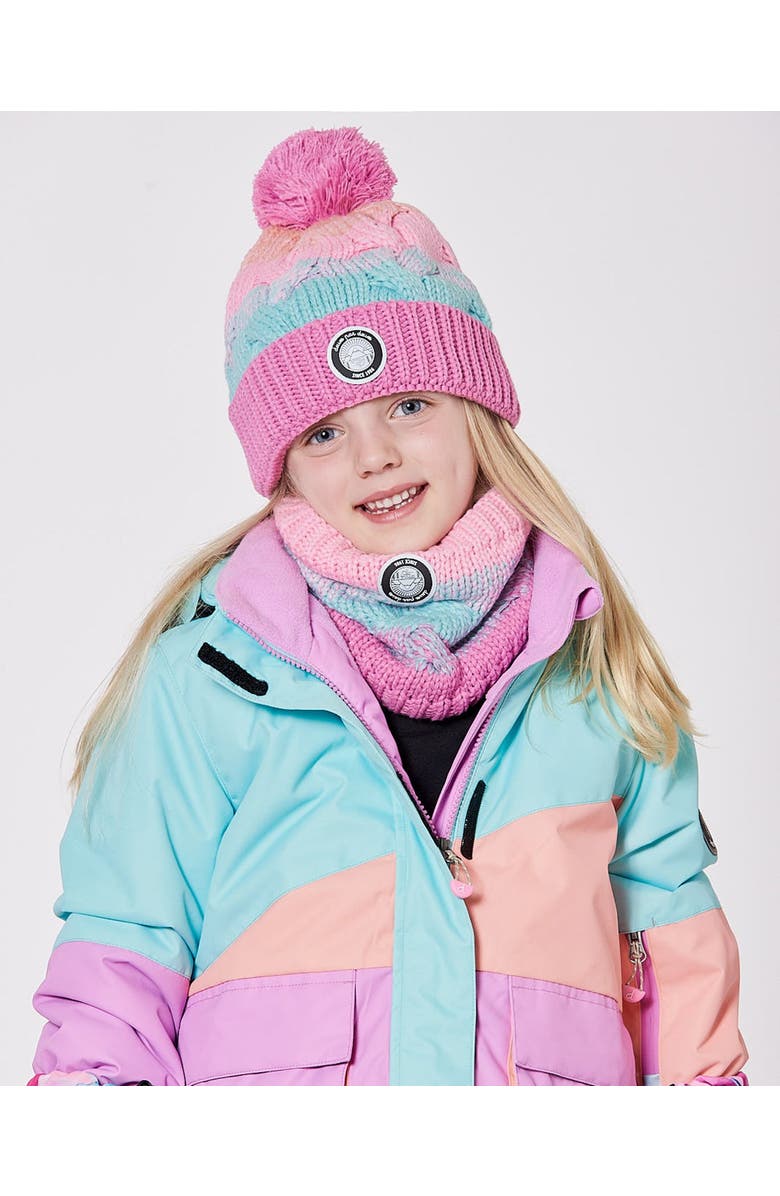 Deux par Deux Lined Knit Pompom Hat, Alternate, color,