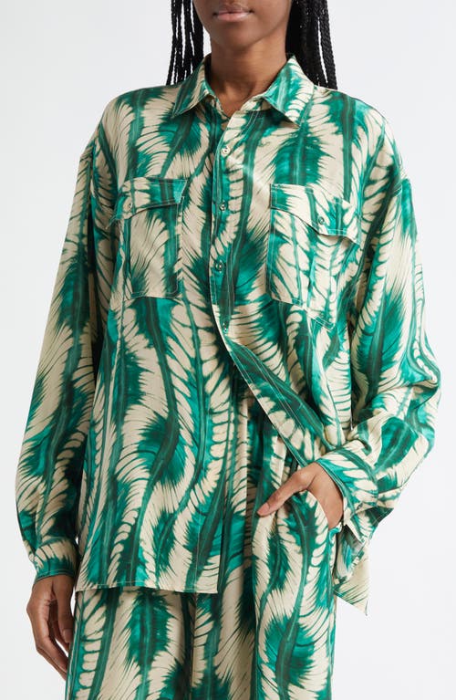 Ulla Johnson Soren Long-sleeve Silk Shirt In Acacia