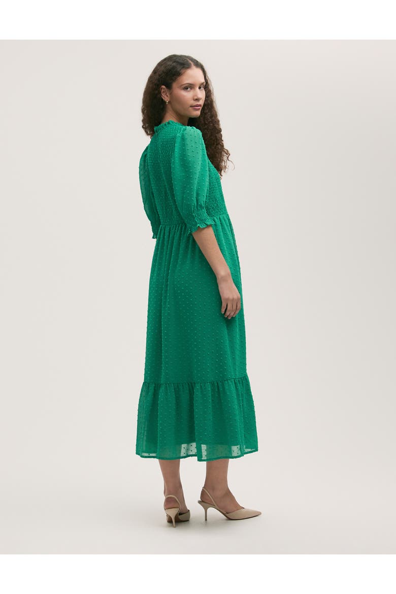Amelia 3/4 Sleeve Chiffon Midi Dress, Alternate, color, Green