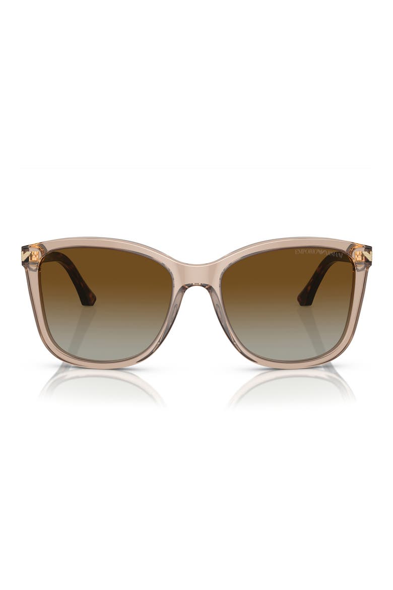 56mm Gradient Square Sunglasses, Main, color, TUNDRA / GRADIENT BROWN POLAR