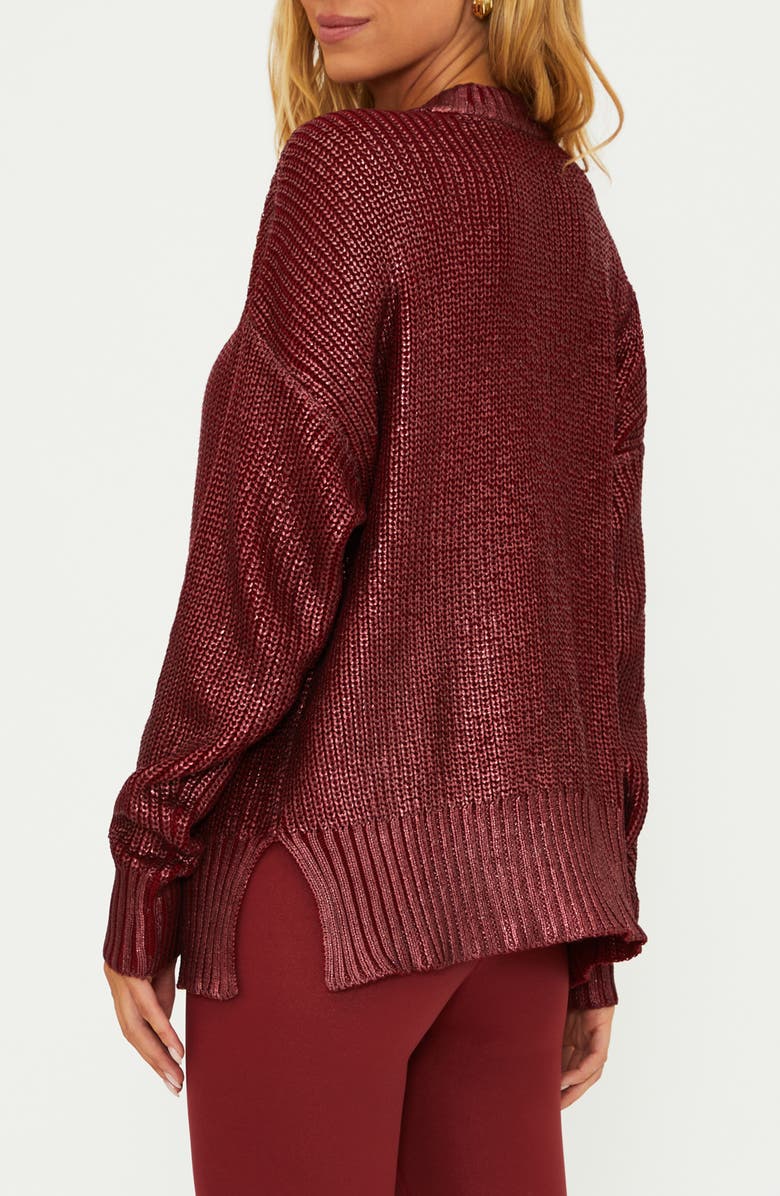 Beach Riot Callie Oversize Sweater, Alternate, color, Merlot Shine