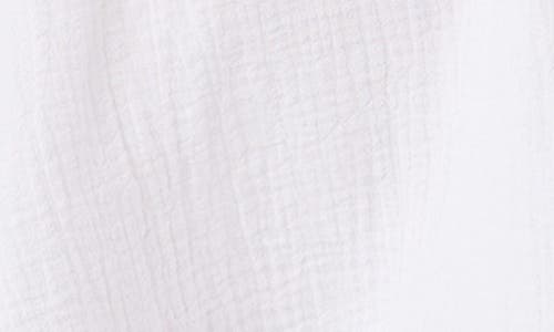 O'neill Krysten Long Sleeve Cotton Gauze Cover-up Tunic Minidress In White