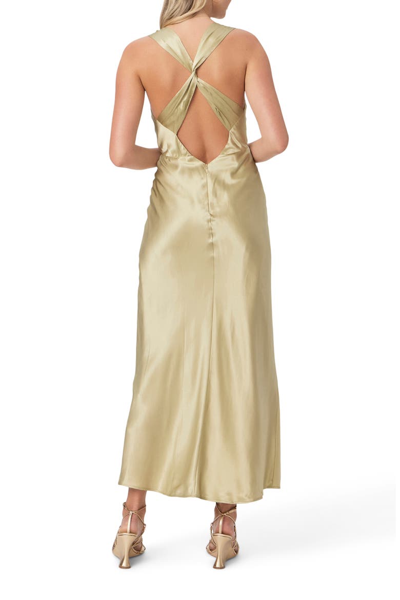 Marcel Silk Blend Maxi Dress, Alternate, color, PALE OLIVE
